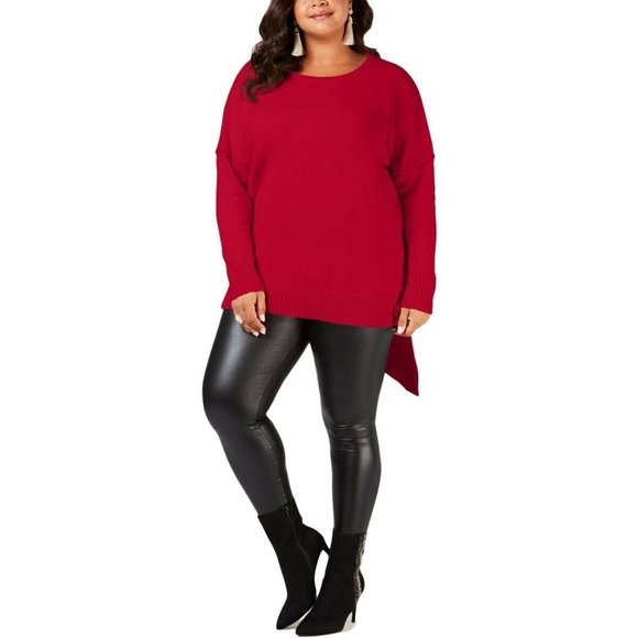 NY Collection Sweaters - NY Collection 1X Red Sweater BK71